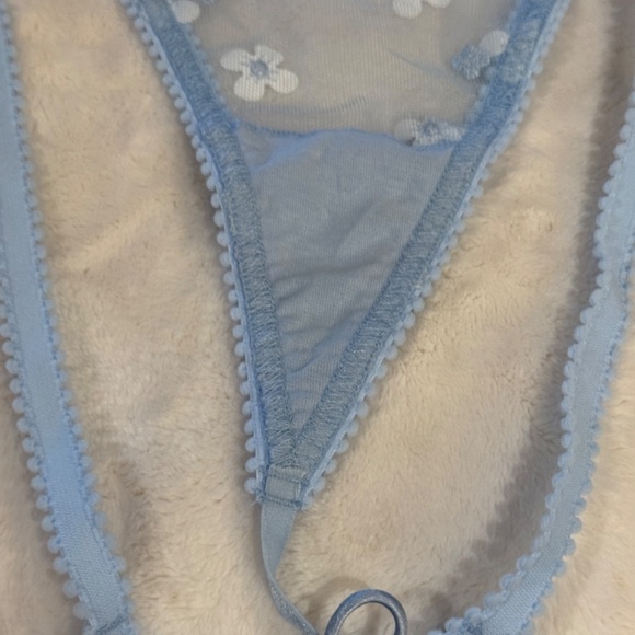 New! GARTER PANTY For Love and Lemons Blue Daisy 2 Piece Set 31342 - Picture 12 of 16